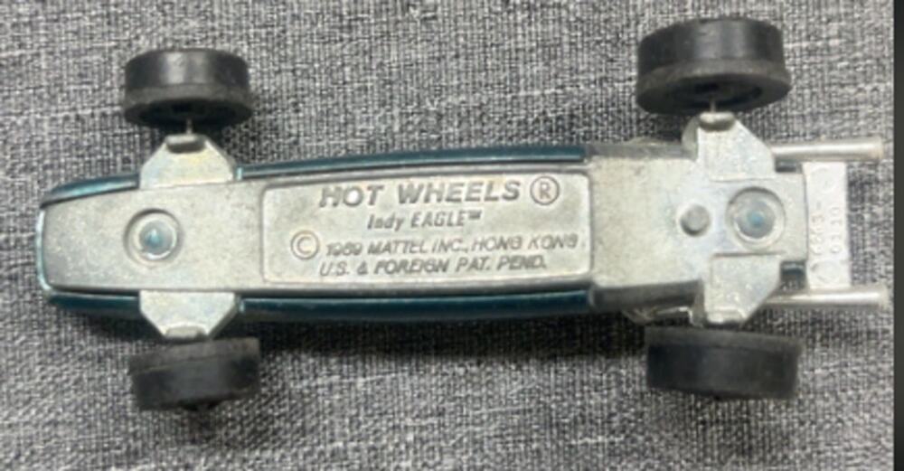 Vintage 1969 Hot Wheels Redline Indy Eagle Aqua Blue Hong Kong Original